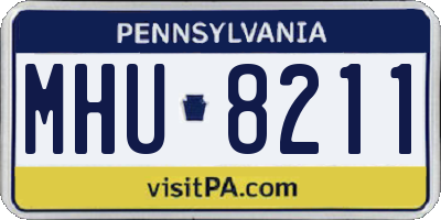 PA license plate MHU8211