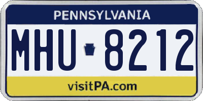 PA license plate MHU8212
