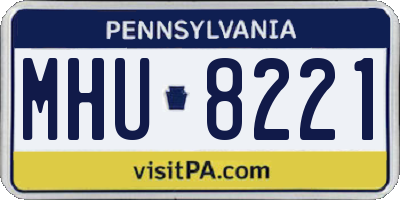 PA license plate MHU8221