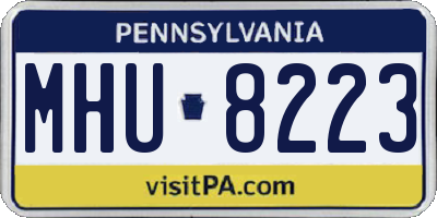 PA license plate MHU8223