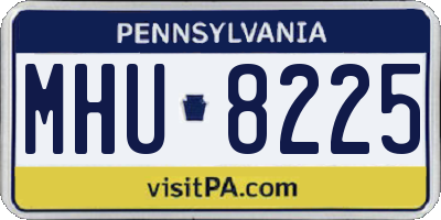 PA license plate MHU8225