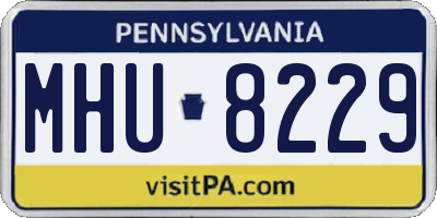 PA license plate MHU8229