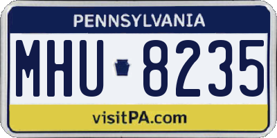PA license plate MHU8235