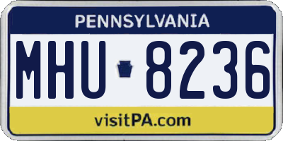 PA license plate MHU8236