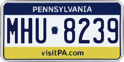 PA license plate MHU8239