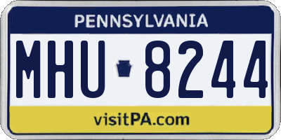 PA license plate MHU8244