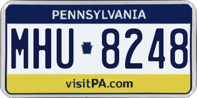 PA license plate MHU8248