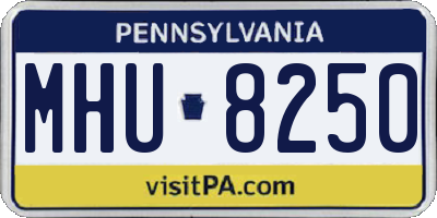 PA license plate MHU8250