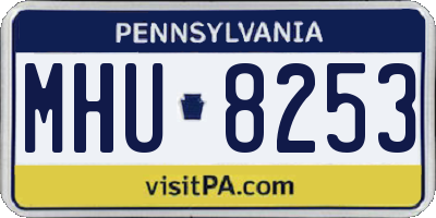 PA license plate MHU8253