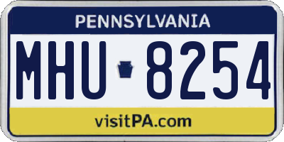 PA license plate MHU8254
