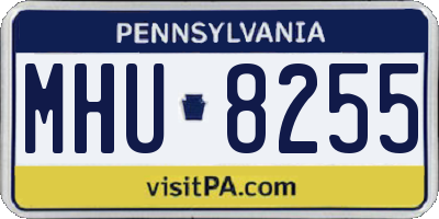 PA license plate MHU8255