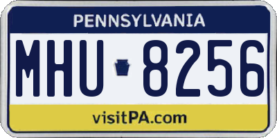 PA license plate MHU8256
