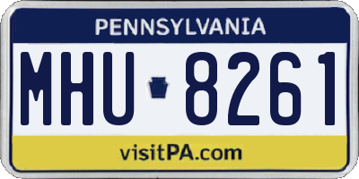 PA license plate MHU8261