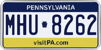 PA license plate MHU8262