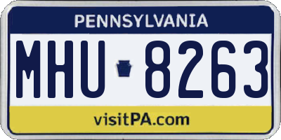 PA license plate MHU8263