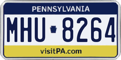 PA license plate MHU8264