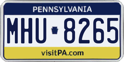 PA license plate MHU8265