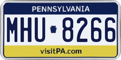 PA license plate MHU8266