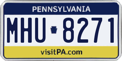PA license plate MHU8271