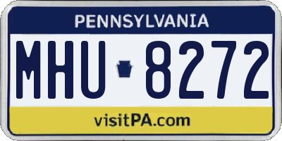 PA license plate MHU8272