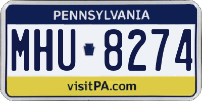 PA license plate MHU8274