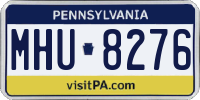 PA license plate MHU8276