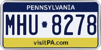 PA license plate MHU8278