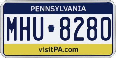PA license plate MHU8280