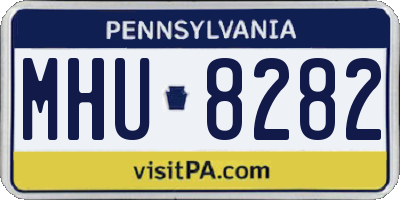 PA license plate MHU8282