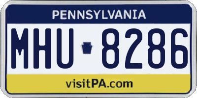 PA license plate MHU8286