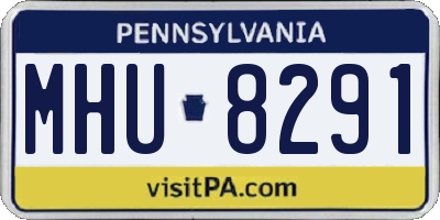 PA license plate MHU8291