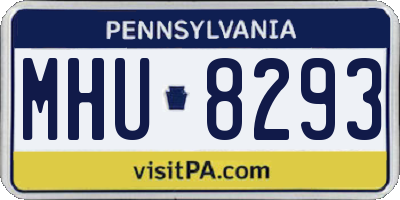 PA license plate MHU8293