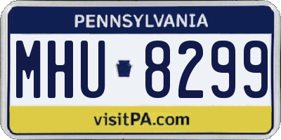 PA license plate MHU8299