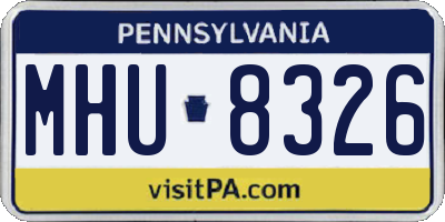 PA license plate MHU8326