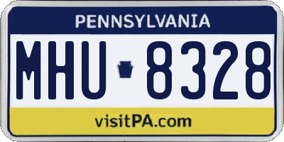 PA license plate MHU8328