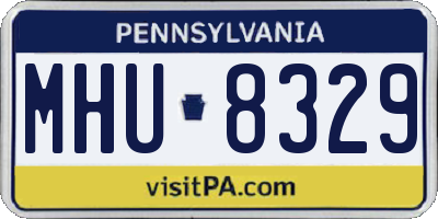PA license plate MHU8329