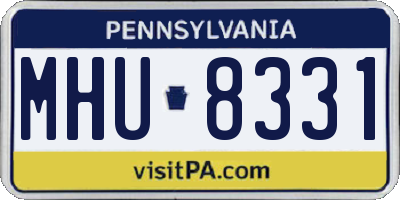 PA license plate MHU8331