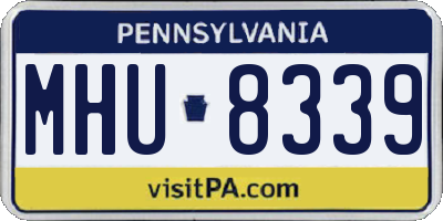 PA license plate MHU8339