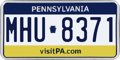 PA license plate MHU8371