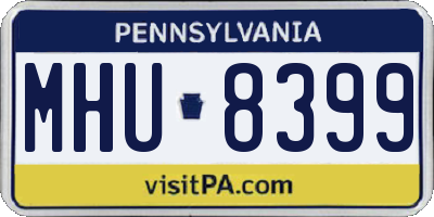 PA license plate MHU8399