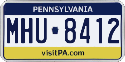 PA license plate MHU8412