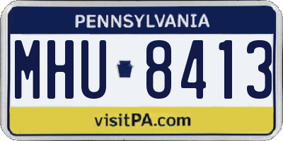 PA license plate MHU8413