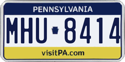 PA license plate MHU8414