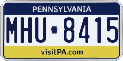 PA license plate MHU8415