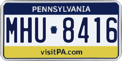 PA license plate MHU8416