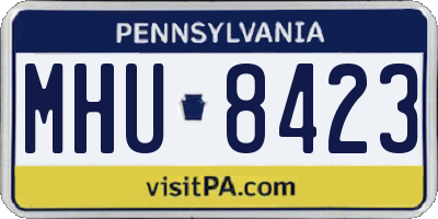 PA license plate MHU8423