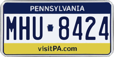 PA license plate MHU8424