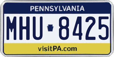 PA license plate MHU8425