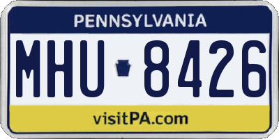 PA license plate MHU8426