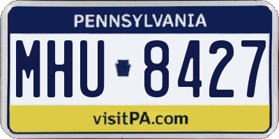 PA license plate MHU8427